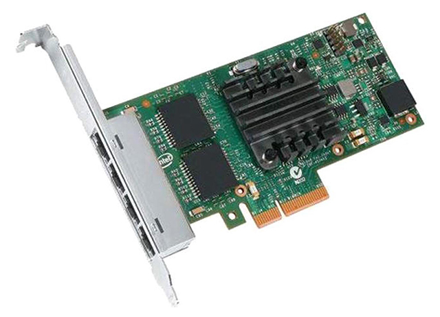 Intel Ethernet Server Adapter I350-T4, quad-port gigabit Ethernet